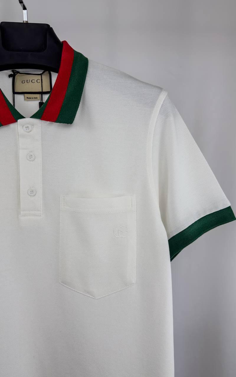 Gucci Logo-Embroidered Piqué Polo Shirts Men's in Different Colors Reps Sale UK Sale Best Quality AAA Replica