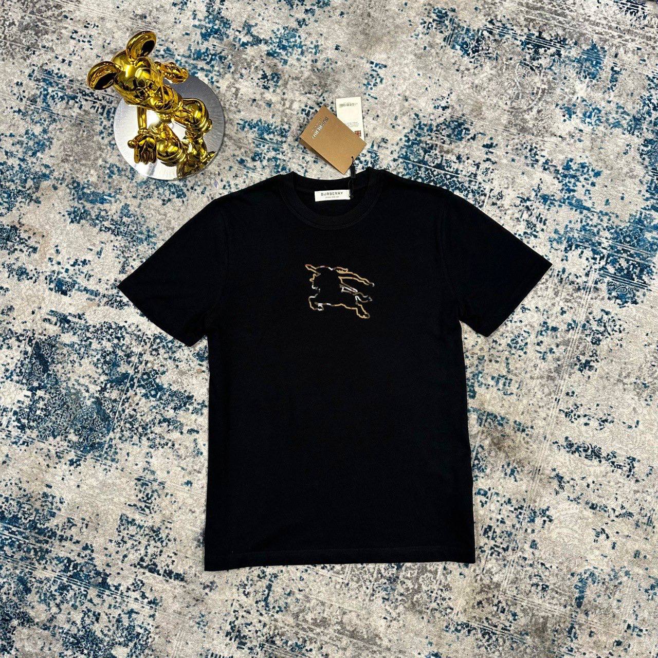 Burberry EKD Check Logo Slim-Fit Cotton Men's Women's T-Shirts in 2 Colors Reps Sale UK Best Quality AAA Replica