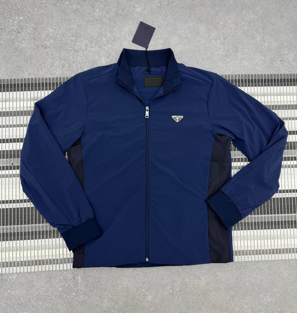 Prada Triangle Logo Zip Up Jacket Men's Women's in 2 Colors Reps Sale UK Best Quality AAA Replica