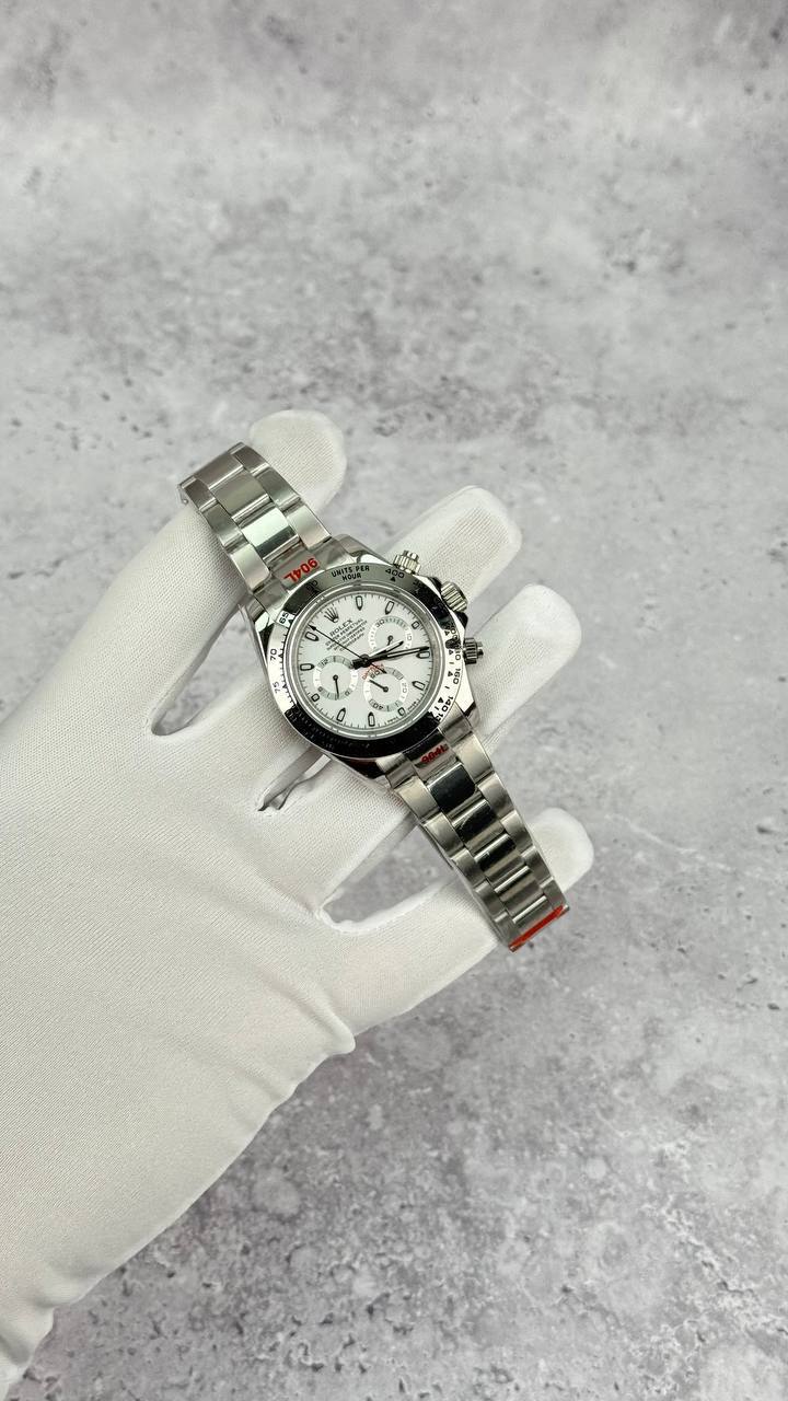 Rolex Daytona White Dial Silver Bracelet Men's Watch Reps Sale UK Best Quality AAA Replica