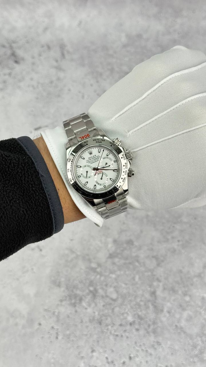 Rolex Daytona White Dial Silver Bracelet Men's Watch Reps Sale UK Best Quality AAA Replica