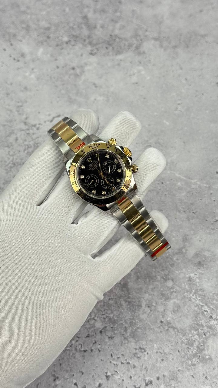 Rolex Daytona 116523 Black Diamonds Dial Two-Tone Bracelet Men's Watch Reps Sale UK Best Quality AAA Replica