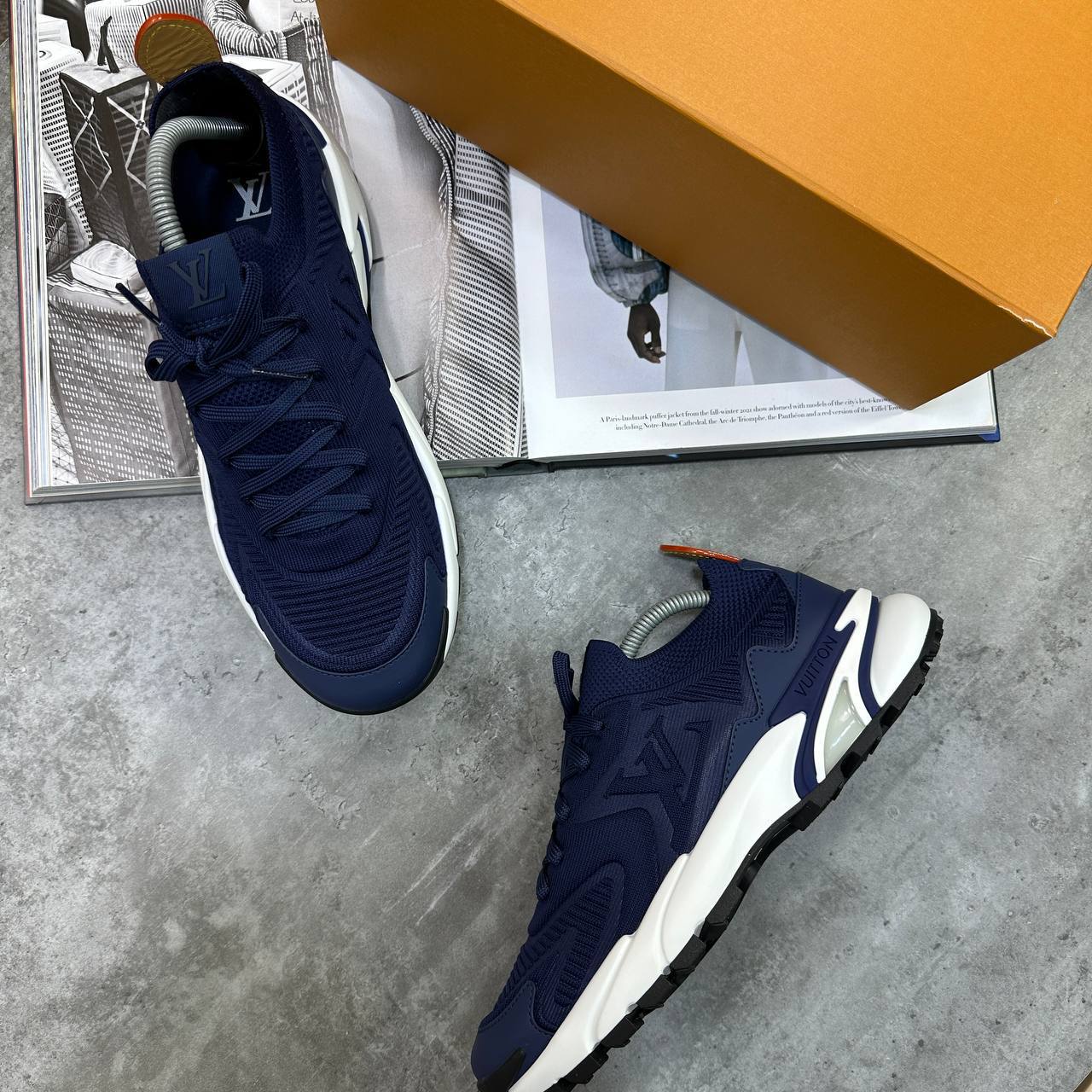 Louis Vuitton LV Runner Tatic Navy Blue Men's Trainers Reps Sale UK Best Quality AAA Replica
