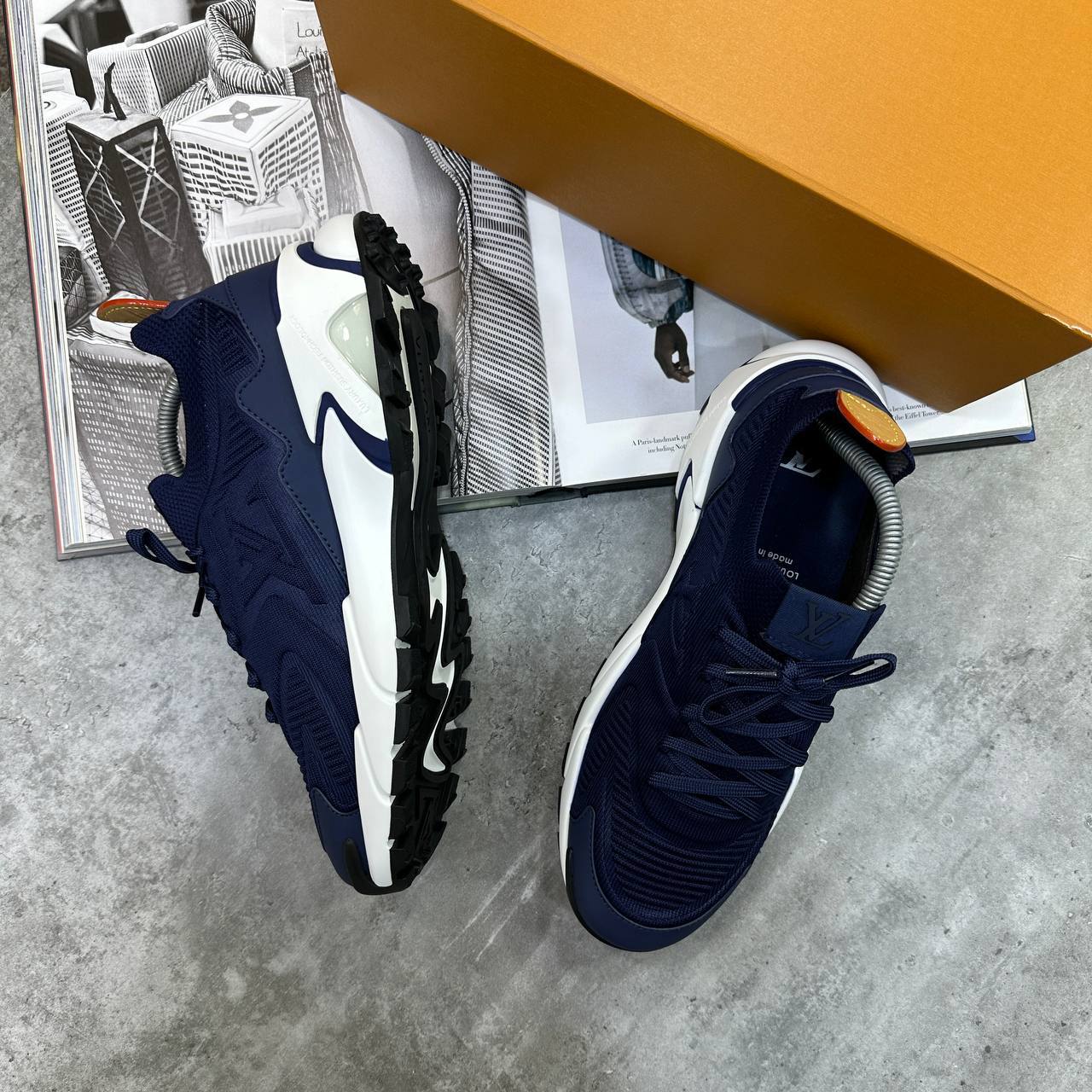 Louis Vuitton LV Runner Tatic Navy Blue Men's Trainers Reps Sale UK Best Quality AAA Replica