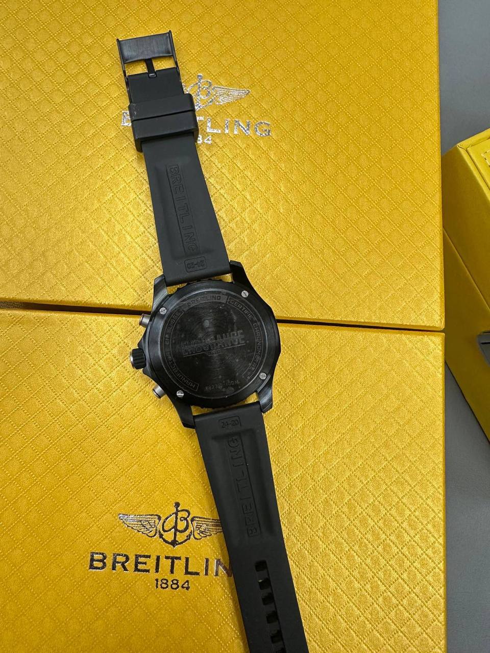 Breitling Endurance Pro 44mm Men's Watch with a Black Rubber Strap and a Black Dial with Red Accents UK Best Quality AAA Replica