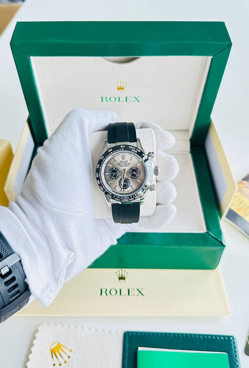 Rolex Oyster Perpetual Cosmograph Daytona Men's Watch Reference 116519LN in Grey Dial and Black Oysterflex Bracelet  UK Best Quality Reps AAA Replica