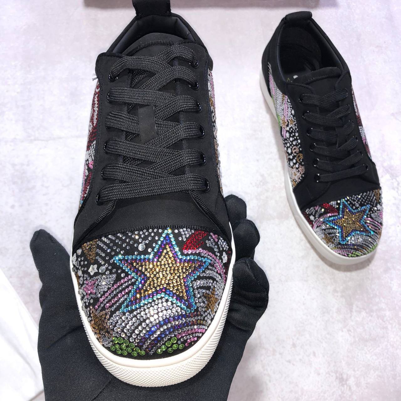 Christian Louboutin Starlight Black Men's Sneakers Reps UK Best Quality AAA Replica