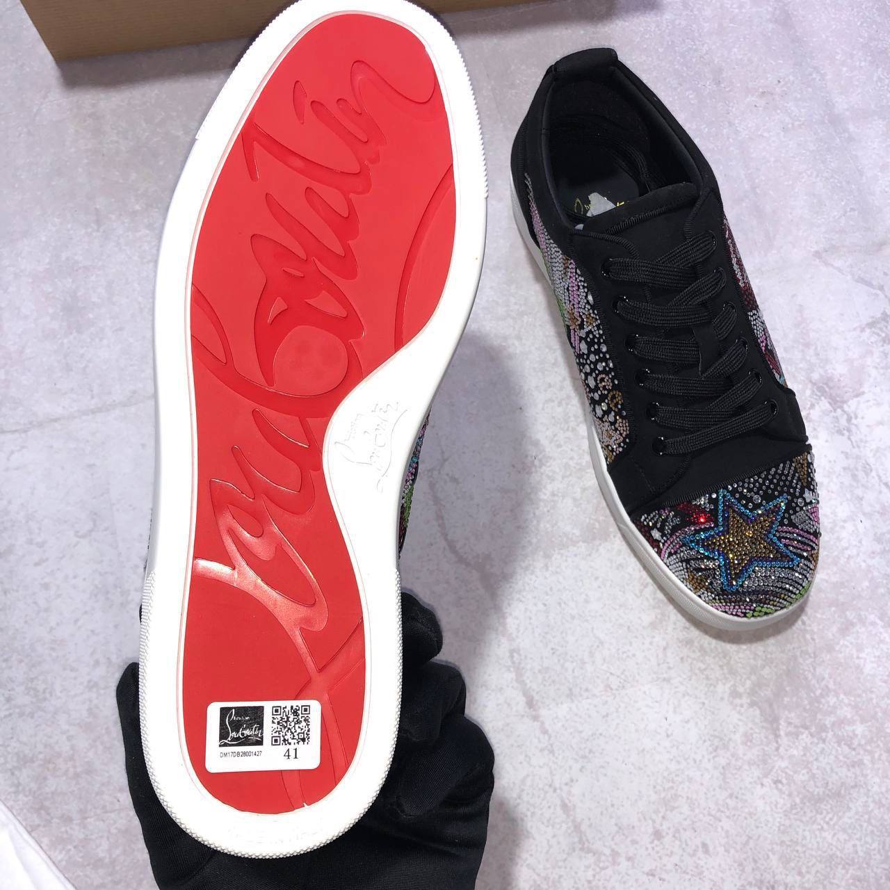 Christian Louboutin Starlight Black Men's Sneakers Reps UK Best Quality AAA Replica