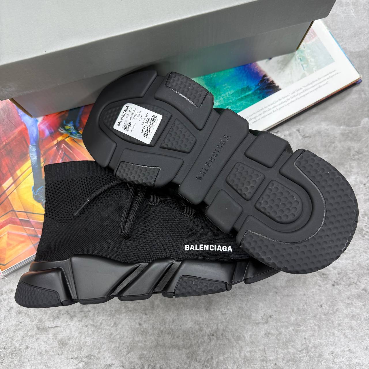 Balenciaga Speed 2.0 Lace-Up Trainers Black Men's Reps UK Best Quality AAA Replica
