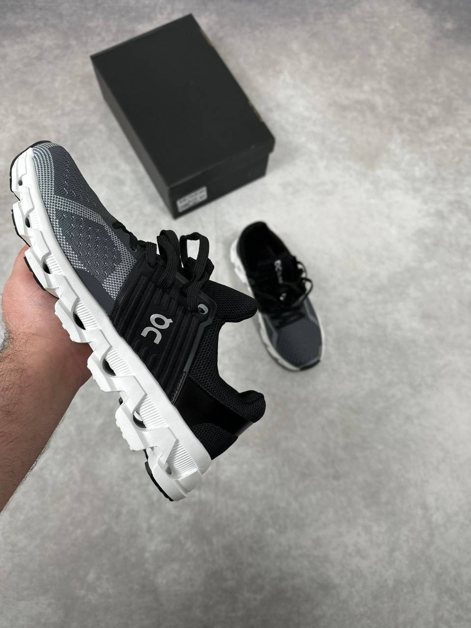 On Running Cloudswift Grey/Black Trainers Men's Reps UK Best Quality AAA Replica