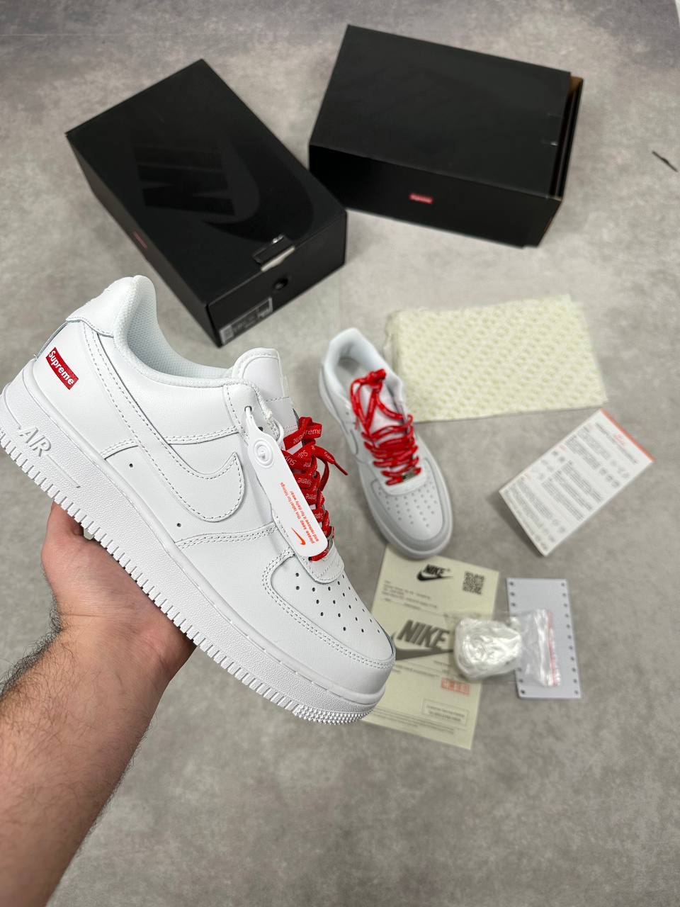 Nike Air Force 1 x Supreme CU9225-100 "White" Sneakers Men's Reps UK Best Quality AAA Replica