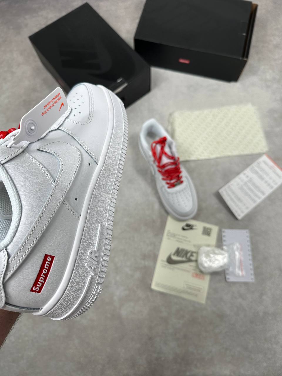 Nike Air Force 1 x Supreme CU9225-100 "White" Sneakers Men's Reps UK Best Quality AAA Replica