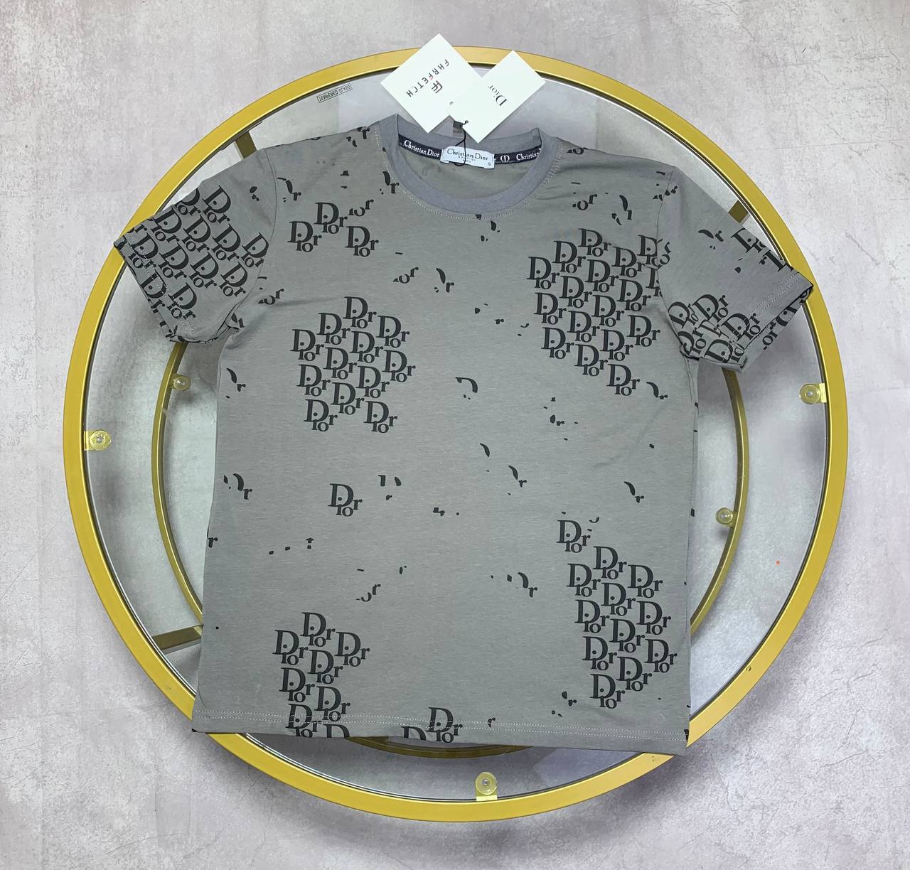 Dior Oblique Cotton All-Over Print Pattern T-shirt Men's Women's in Different Colors Reps UK Best Quality Sale AAA Replica