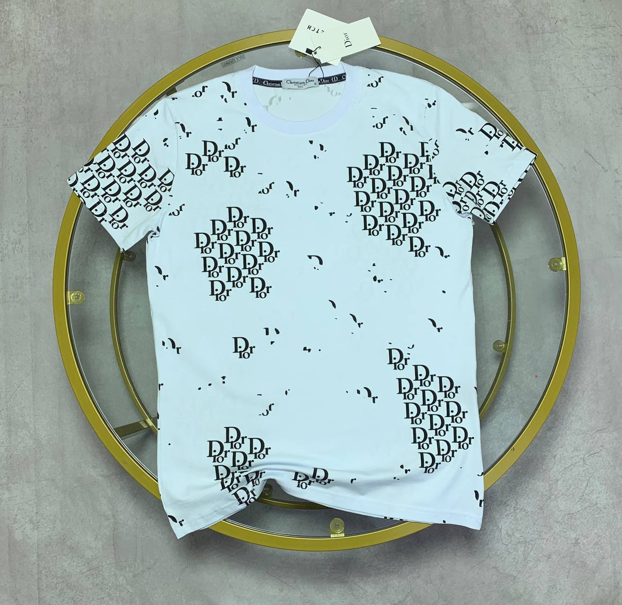 Dior Oblique Cotton All-Over Print Pattern T-shirt Men's Women's in Different Colors Reps UK Best Quality Sale AAA Replica
