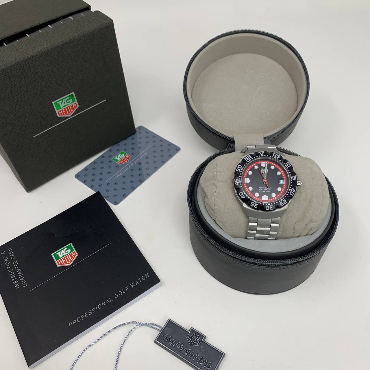 Tag Heuer Formula 1 Solargraph Men's Watch with Black & Red Dial Stainless Steel Bracelet Model Reference: WBY1111.BA0042 UK Replica AAA Best Quality Reps