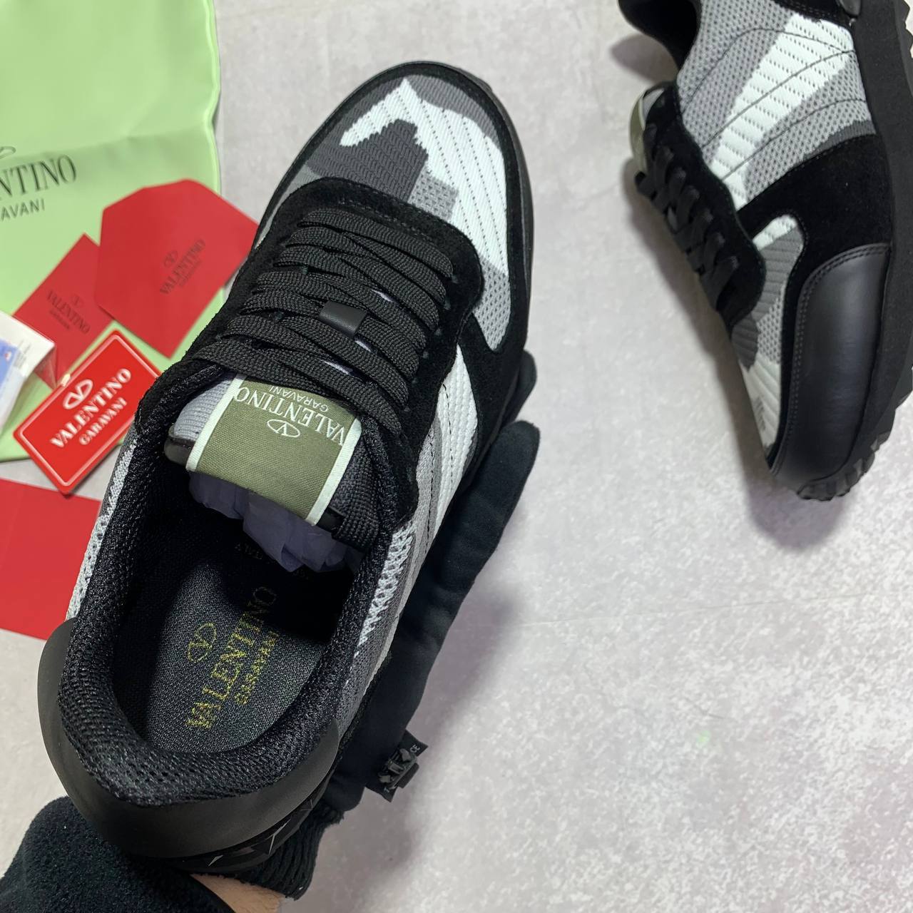 Valentino Garavani Rockrunner Black Camouflage Sneaker Men's Reps UK Best Quality AAA Replica