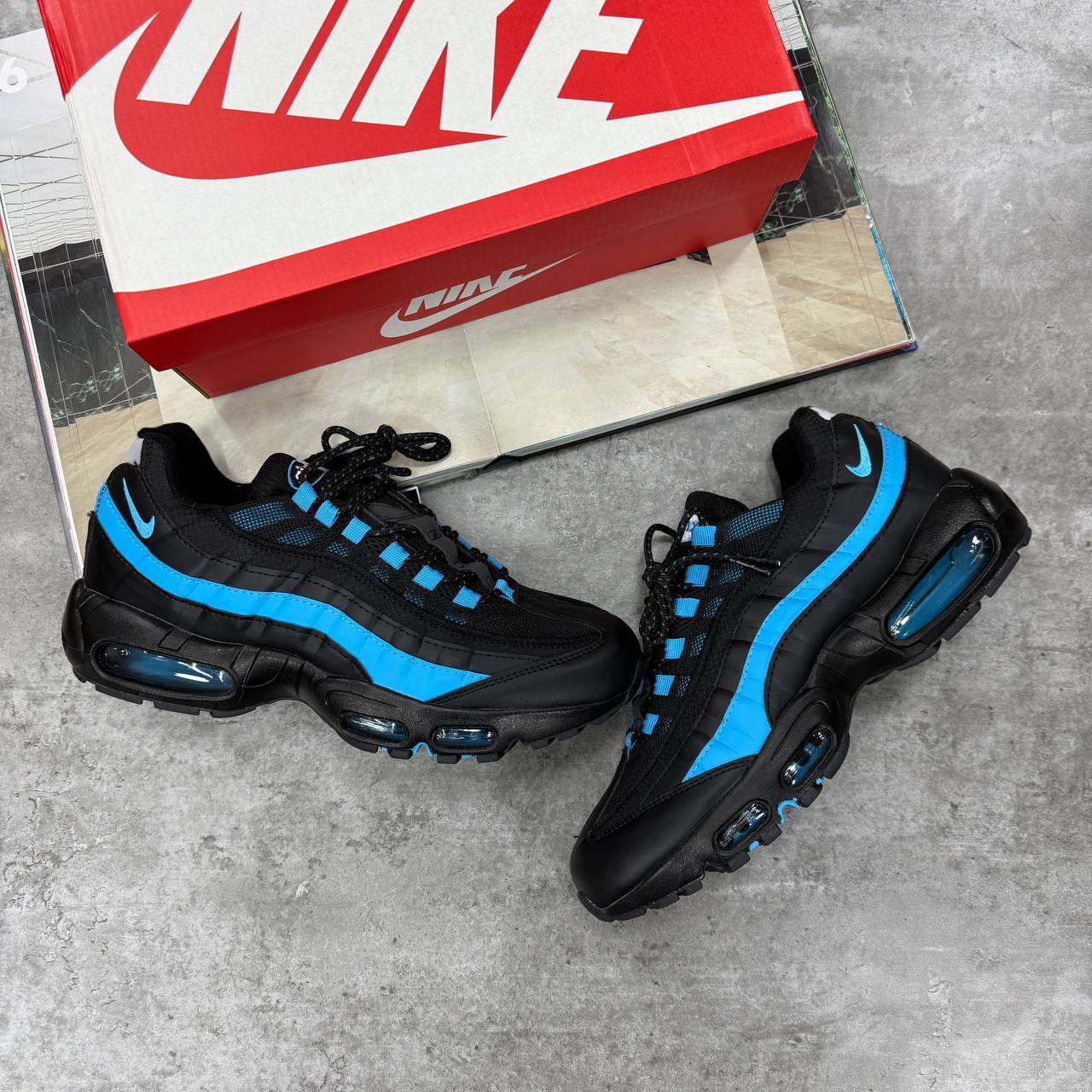 Nike Air Max 95 OG IB1667-001 Big Bubble Baltic Blue Trainers Men's Reps UK Best Quality Sale AAA Replica