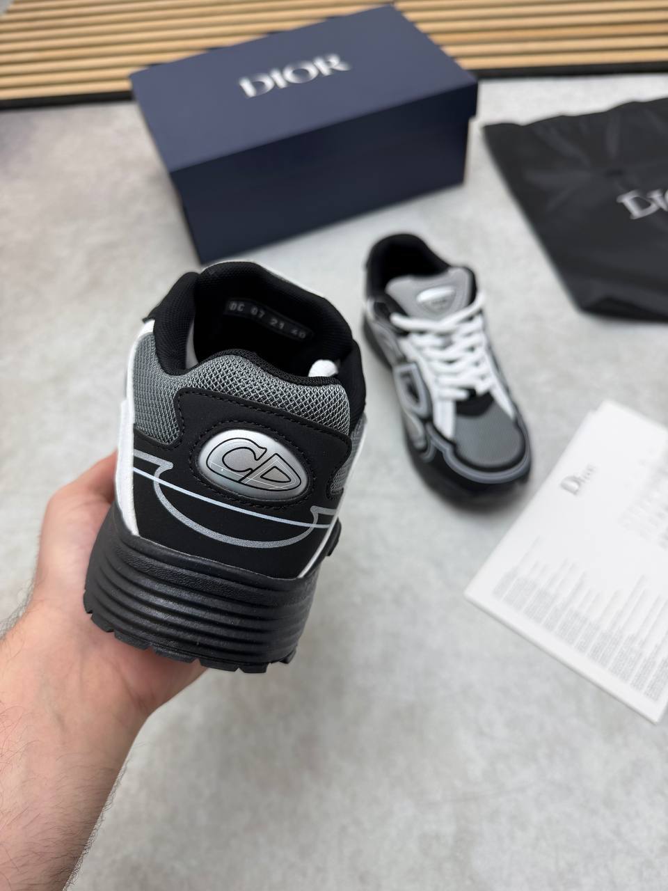 Dior B30 Reflective Mesh & Leather Trainers in Tri-Colour Sneakers Men's Trainers Reps Sale UK Best Quality AAA Replica