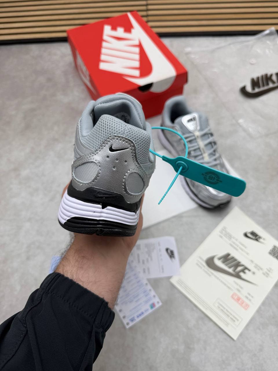 Nike P-6000 Retro Running Shoes in Metallic Silver Colorway CN0149-001 Trainers Men's Reps Sale UK Best Quality Replica