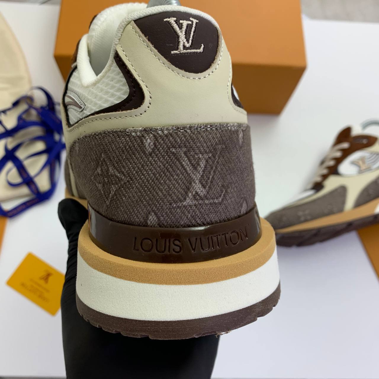 Louis Vuitton Run Away Trainers in Mocha Monogram Canvas "1ACVE4" Trainers Reps Sale UK Best Quality AAA Replica