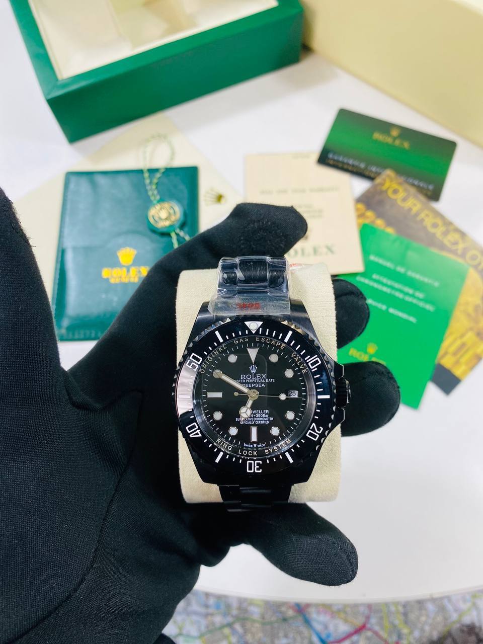 Rolex Sea-Dweller Deepsea 44mm Custom Black PVD/DLC Men's Watch 116660 Reps Sale UK Best Quality AAA Replica