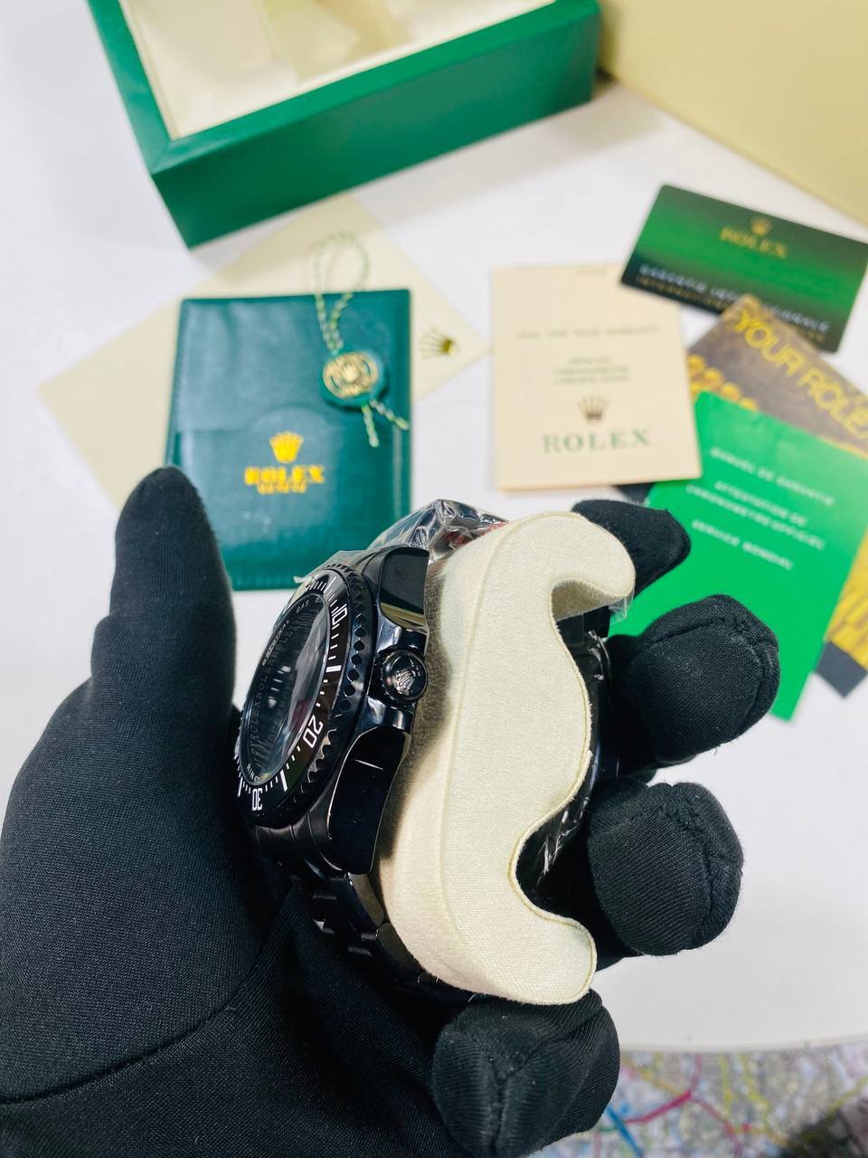 Rolex Sea-Dweller Deepsea 44mm Custom Black PVD/DLC Men's Watch 116660 Reps Sale UK Best Quality AAA Replica