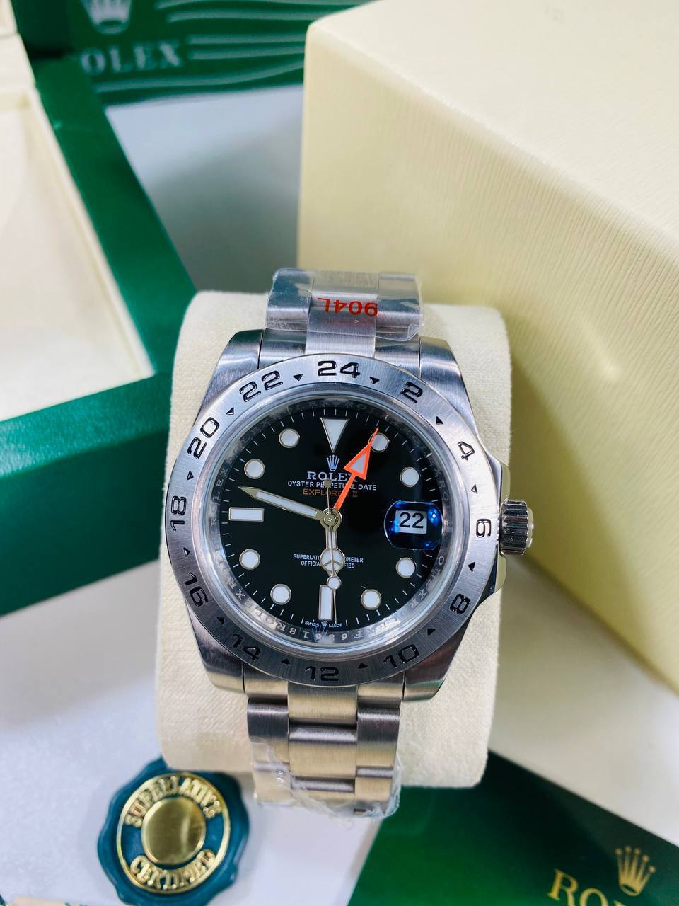Rolex Explorer II Stainless Steel Black Dial Watch 226570 Reps Sale UK Best Quality AAA Replica