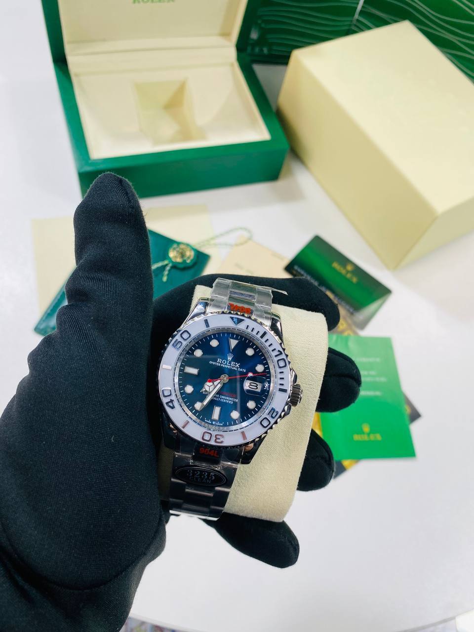 Rolex Yacht-Master Watch Men's Reference 126622 Rolesium Blue Dial Reps UK Best Quality AAA Replica