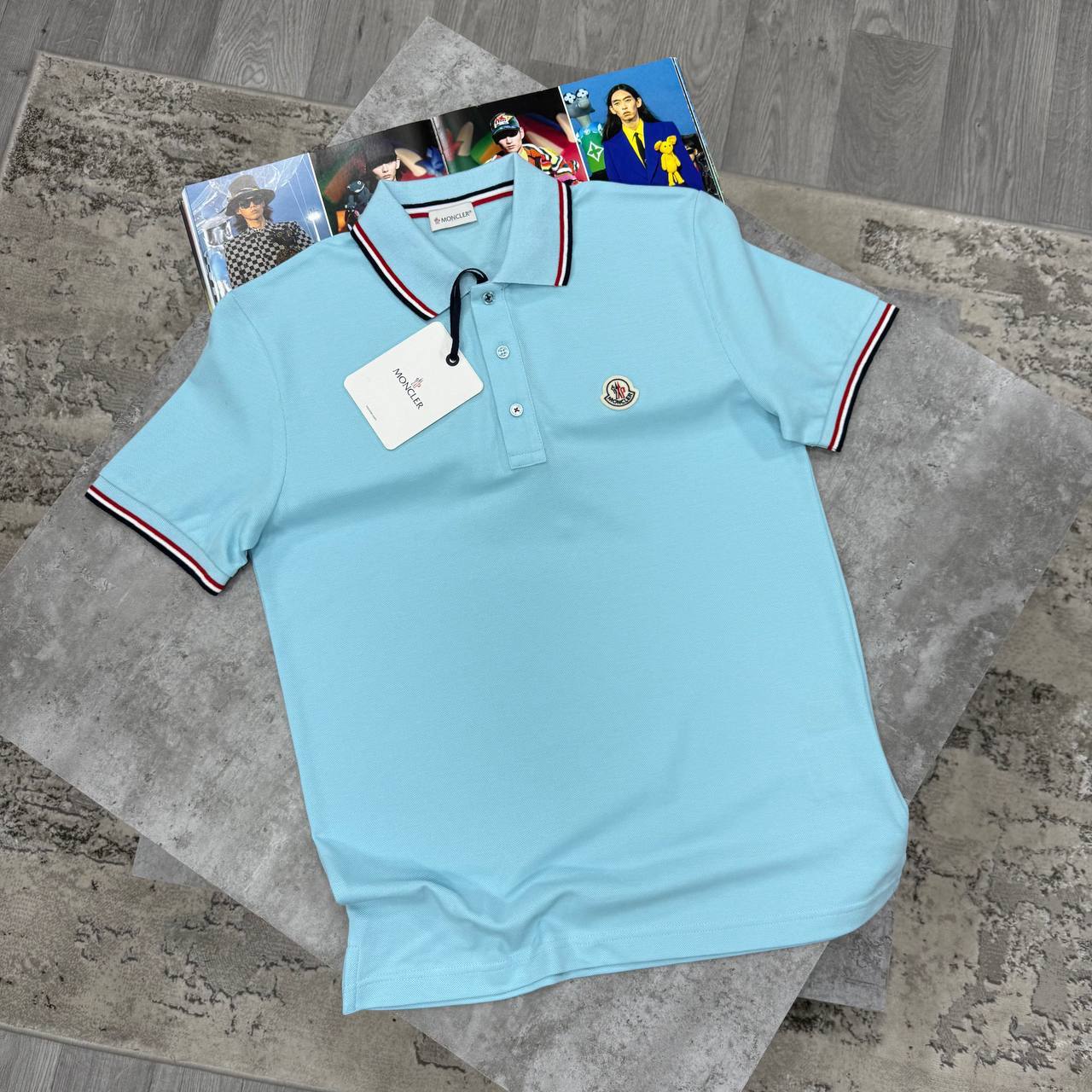 Moncler Men's Classic Tipped Piqué Polo T-Shirt in Different Colors Reps UK Best Sale Quality AAA Replica