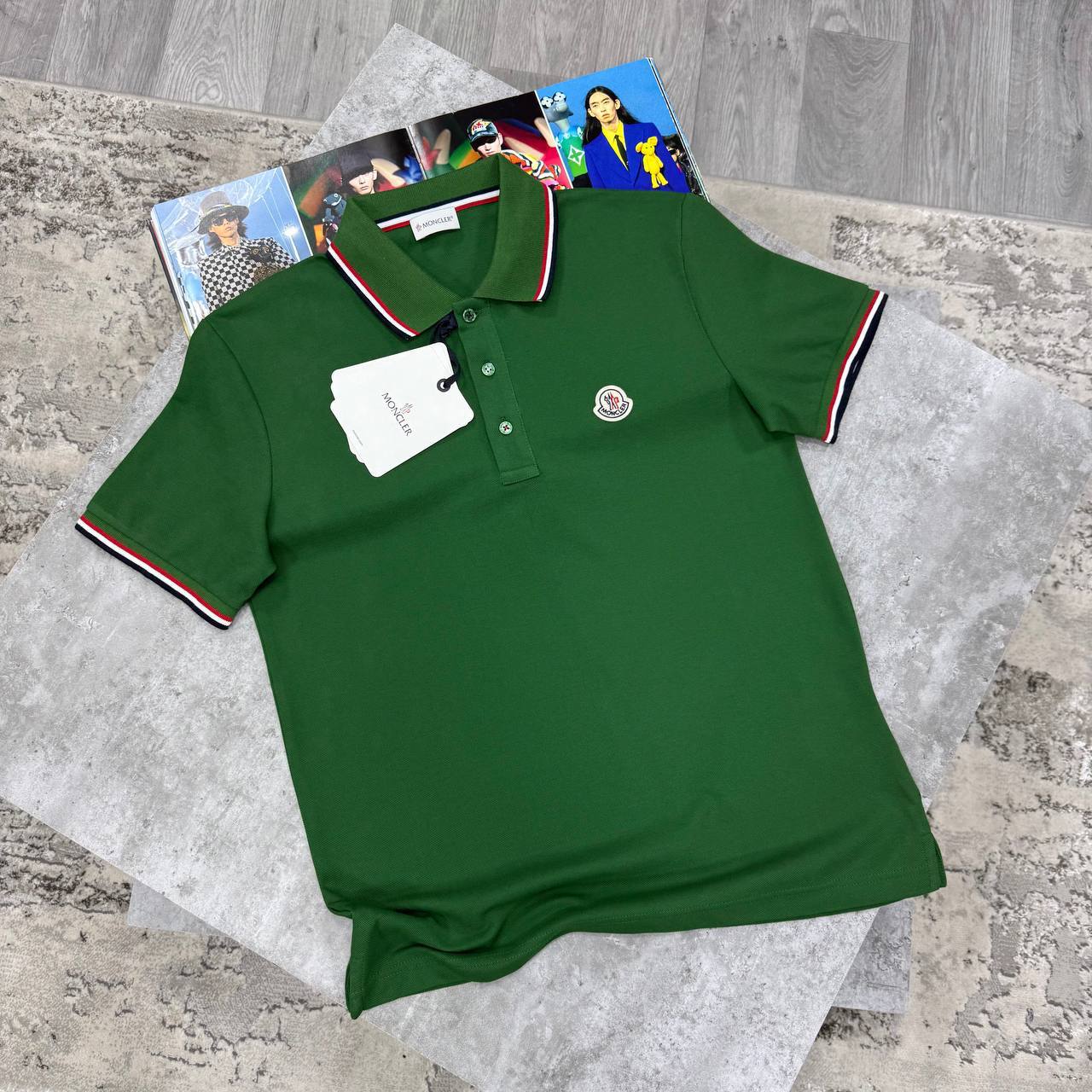 Moncler Men's Classic Tipped Piqué Polo T-Shirt in Different Colors Reps UK Best Sale Quality AAA Replica