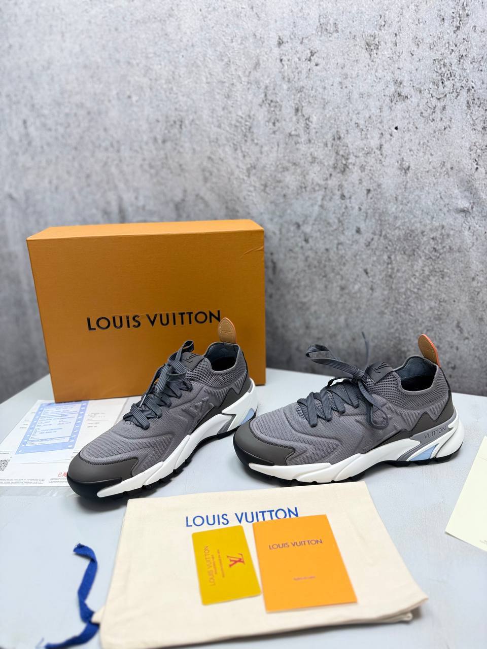 Louis Vuitton Tatic Knit Trainers in Luxury Grey "1AILJI" Trainers Men's Reps Sale UK Best Quality AAA Replica