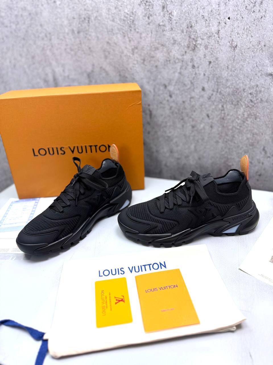 Louis Vuitton Tatic Knit Trainers in Luxury Black "1AINL5" Trainers Men's Reps Sale UK Best Quality AAA Replica