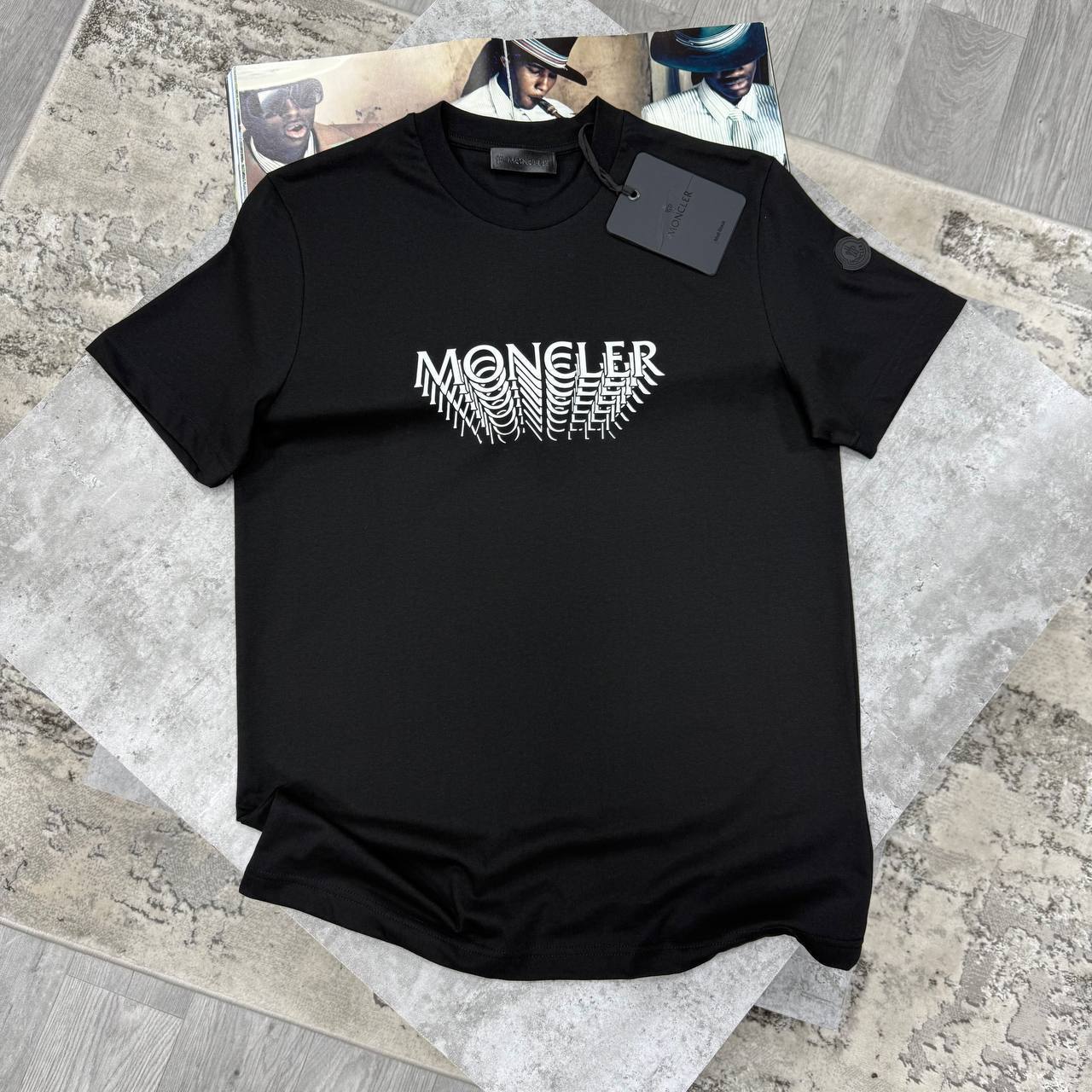 Moncler Optical Illusion Logo T-Shirt in Different Colour Men's Women's Reps Sale UK Best Quality Replica