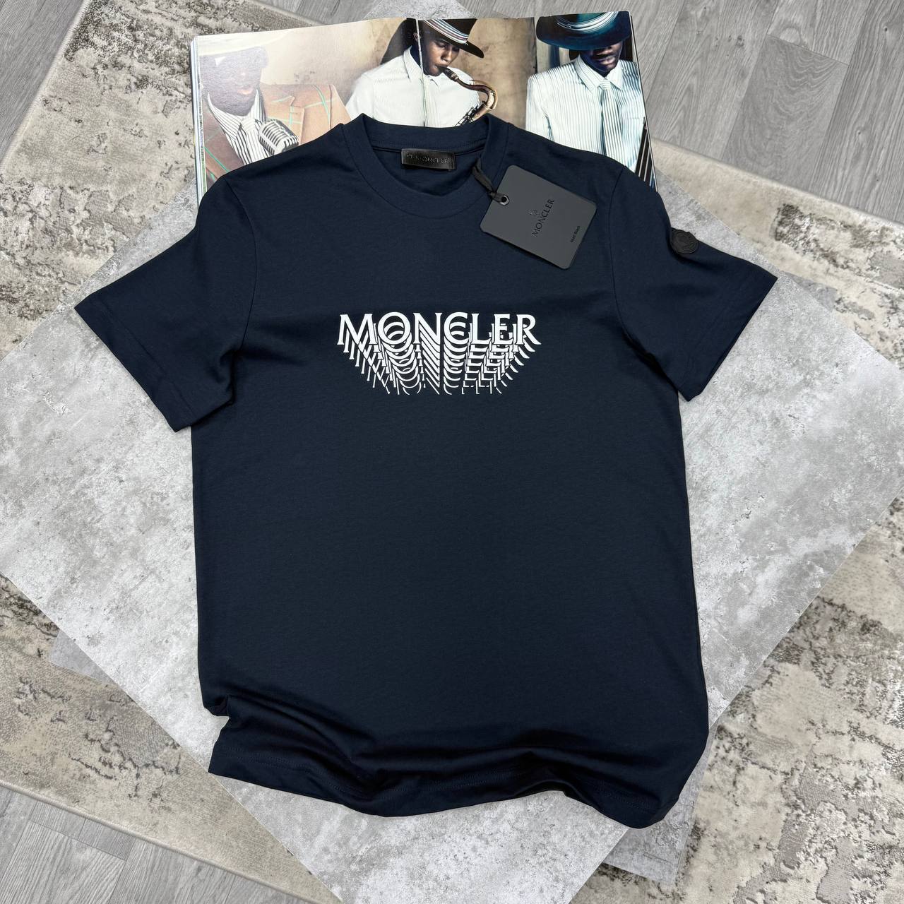 Moncler Optical Illusion Logo T-Shirt in Different Colour Men's Women's Reps Sale UK Best Quality Replica
