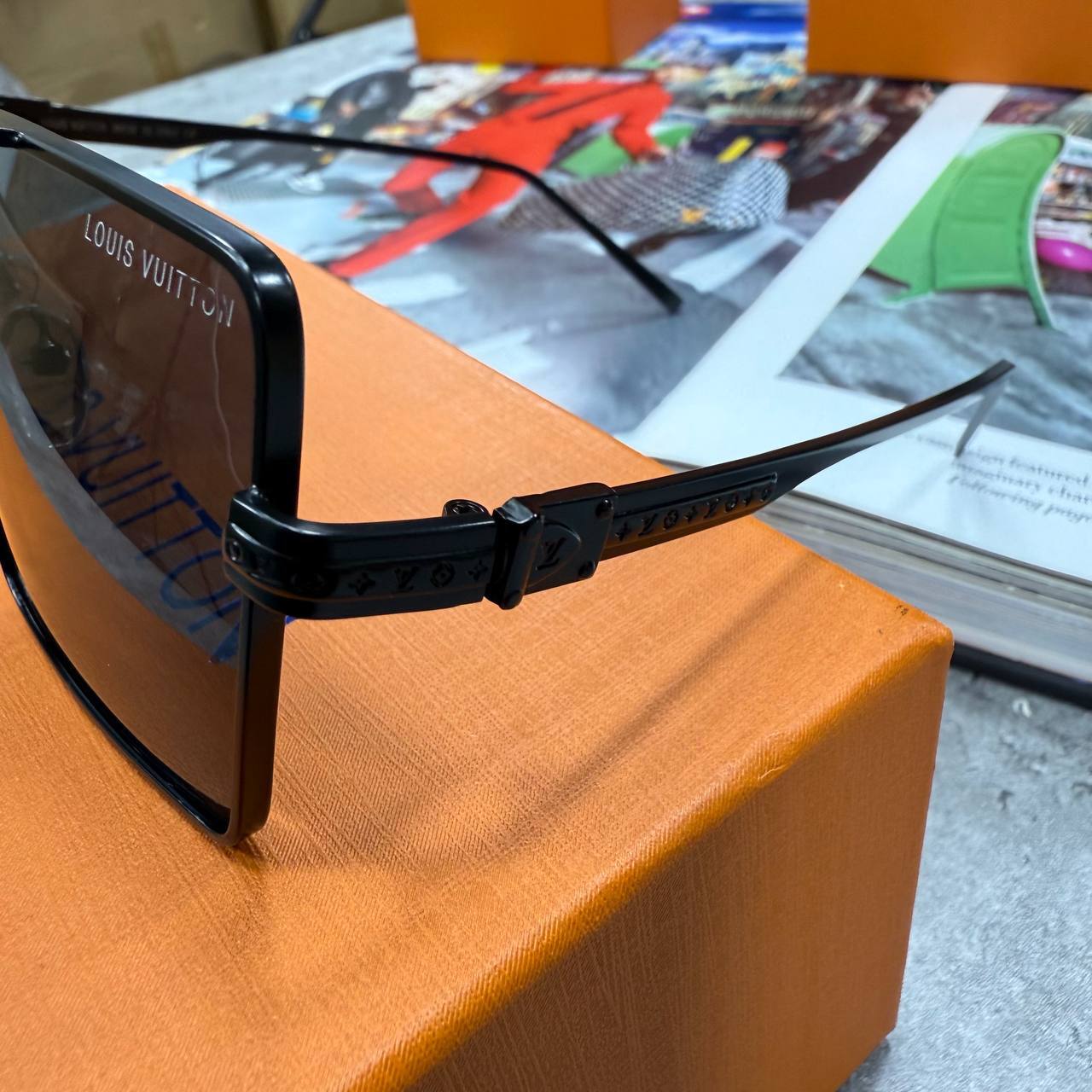 Louis Vuitton 1.1 Evidence Metal Square Sunglasses in Matte Black Men's Women's Reps Sale UK Best Quality Sale AAA Replica
