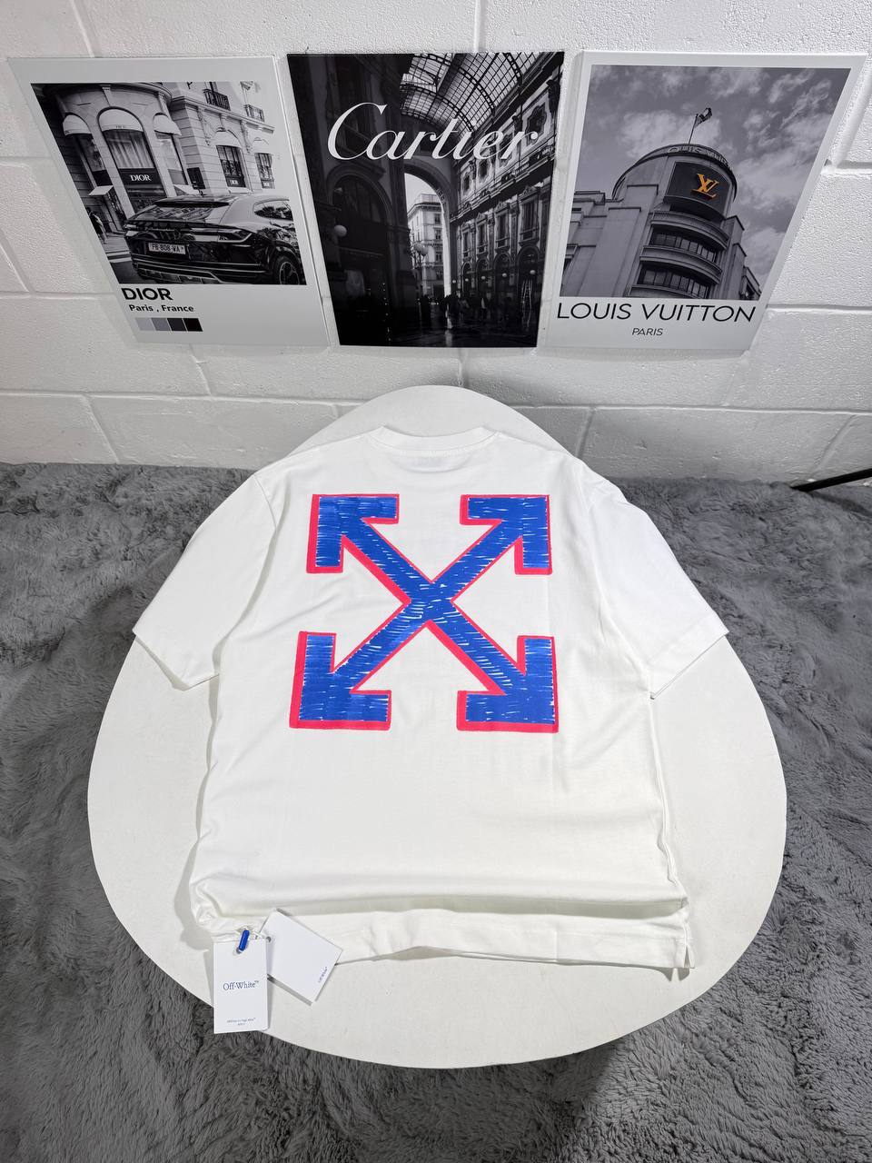 Off-White Sketch Arrow Skate Men's Women's T-Shirts in Different Colors Reps UK Best Quality AAA Replica