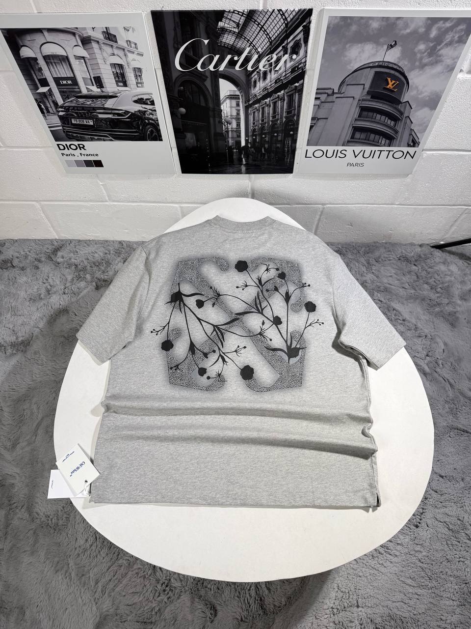 Off-White C/O Virgil Abloh Flower Arrow Skate Men's Women's T-Shirts in Different Colors Reps UK Best Quality AAA Replica