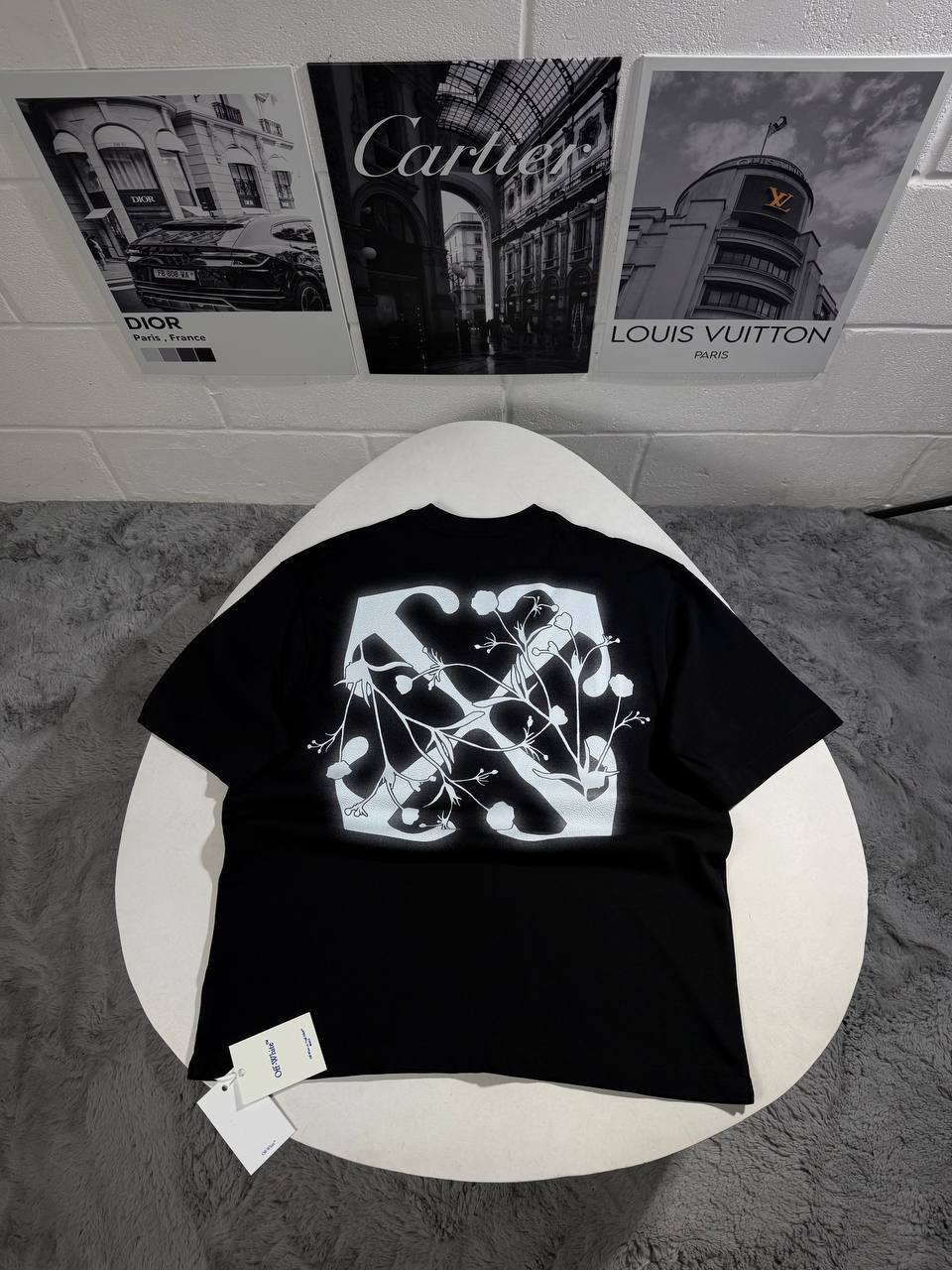 Off-White C/O Virgil Abloh Flower Arrow Skate Men's Women's T-Shirts in Different Colors Reps UK Best Quality AAA Replica