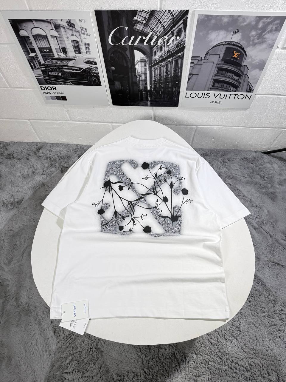 Off-White C/O Virgil Abloh Flower Arrow Skate Men's Women's T-Shirts in Different Colors Reps UK Best Quality AAA Replica