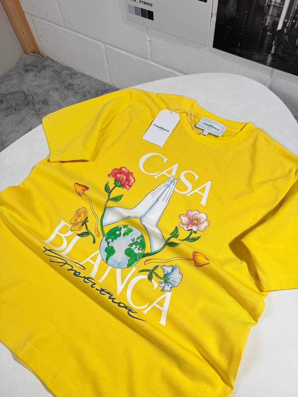 Casablanca Gratitude Graphic-Print Cotton Men's Women's T-Shirts in Different Colors Reps UK Best Quality AAA Replica
