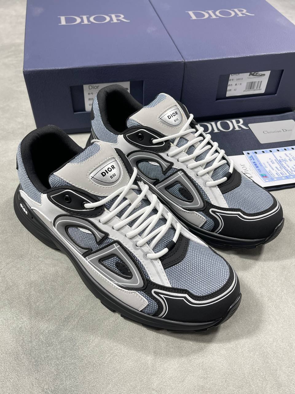 Dior B30 'Blue Grey Black' Men's Trainers Reps Sale UK Best Quality AAA Replica