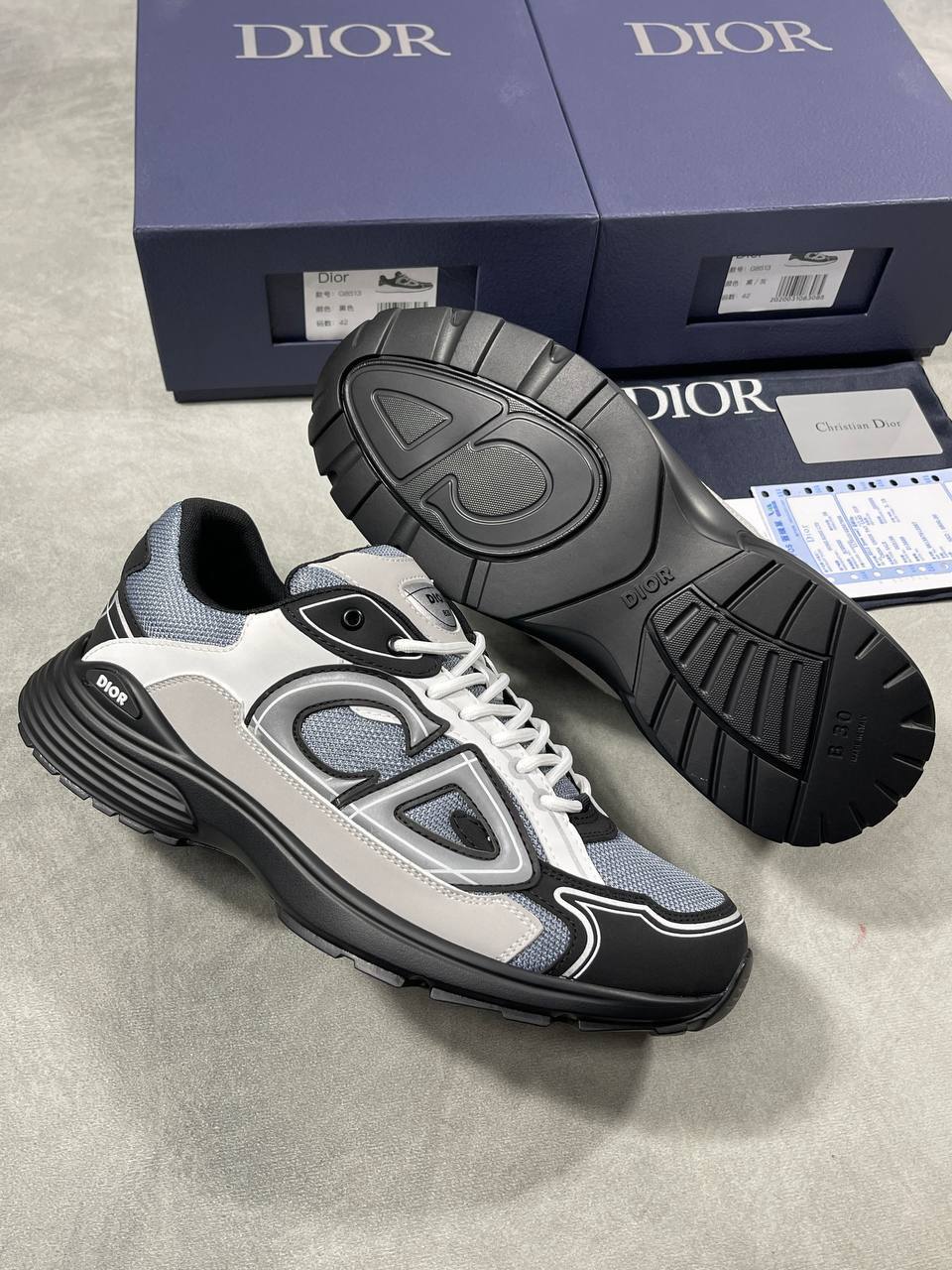Dior B30 'Blue Grey Black' Men's Trainers Reps Sale UK Best Quality AAA Replica