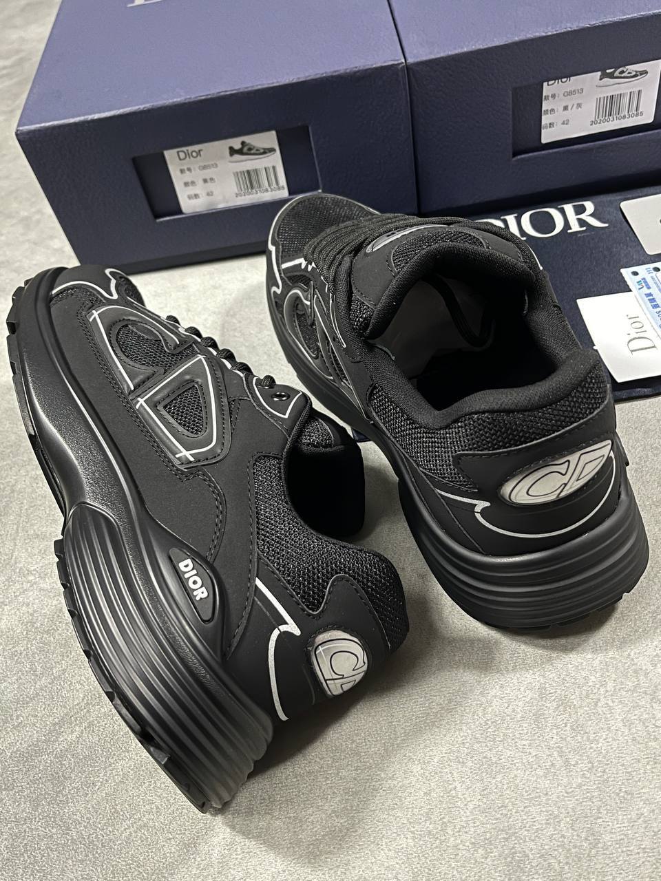 Dior B30 Triple Black Men's Sneakers Reps UK Best Quality AAA Replica