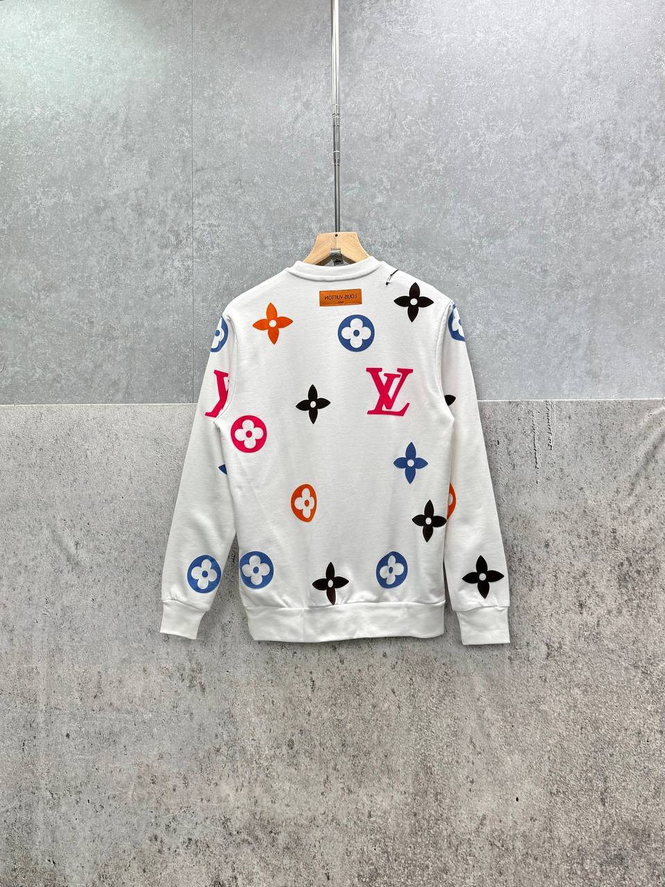 Louis Vuitton LV Logo Monogram Printed Regular Fit Men's Women's Jumpers in 2 Colors Reps UK Best Quality AAA Replica