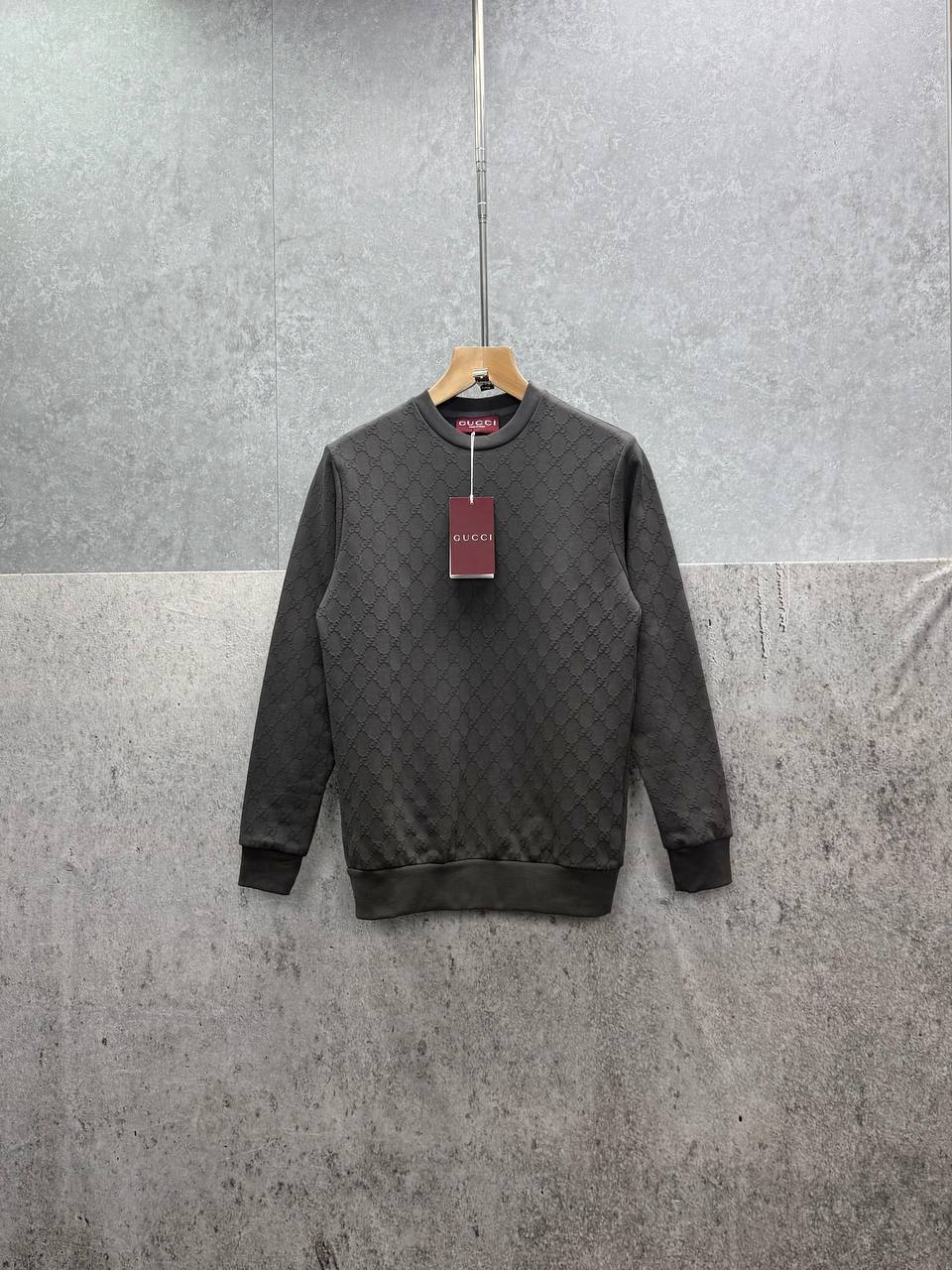 Gucci Logo Full Print Jacquard Wool Round Neck Men's Women's Jumper in Different Colors Reps UK Best Quality AAA Replica