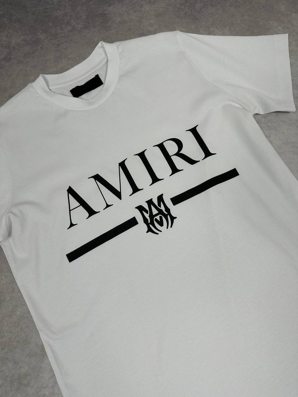Amiri Ma Bar Cotton Men's Women's T-Shirts in White Color Reps UK Best Quality AAA Replica