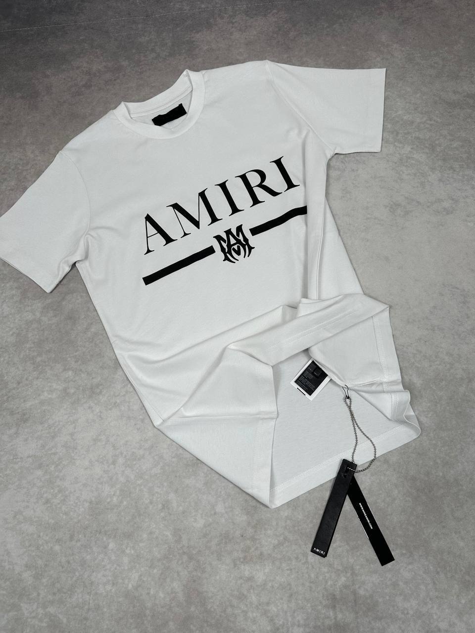 Amiri Ma Bar Cotton Men's Women's T-Shirts in White Color Reps UK Best Quality AAA Replica