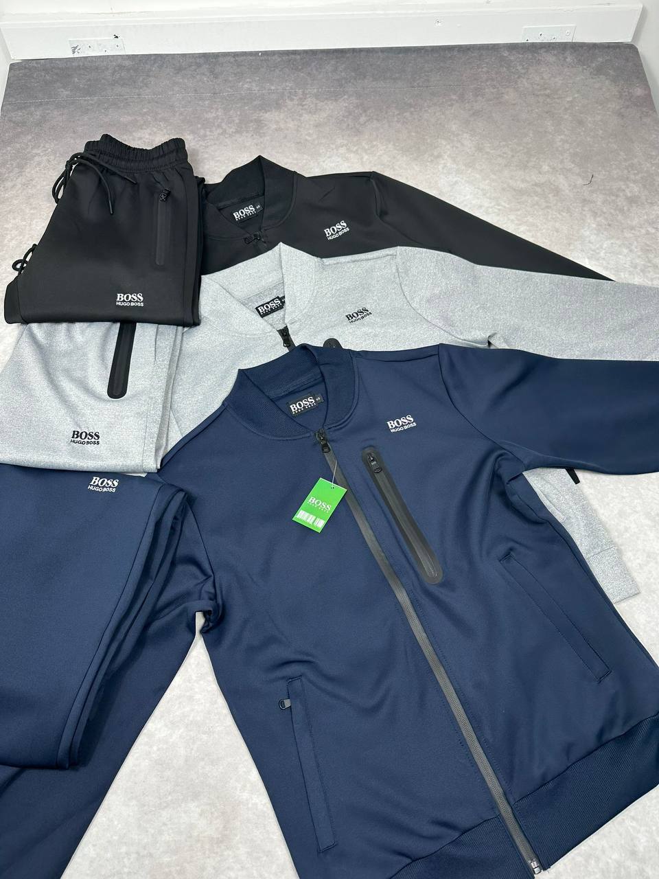 Hugo Boss Logo Zip-Up Tracksuits Men's in Multiple Colors UK Reps Best Quality AAA Replica