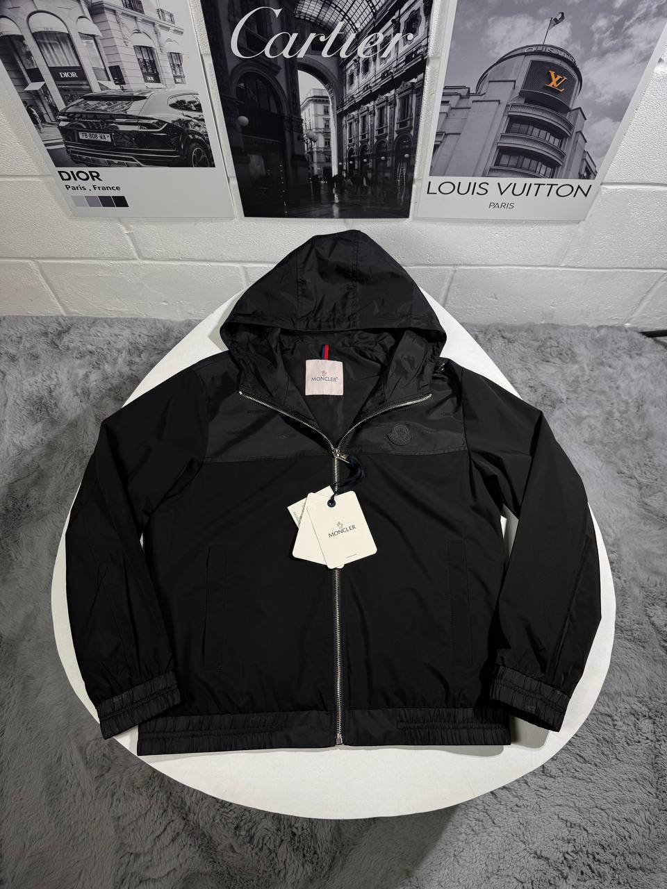 Moncler Windbreaker Jacket in Black Reps Sale UK Best Quality AAA Replica