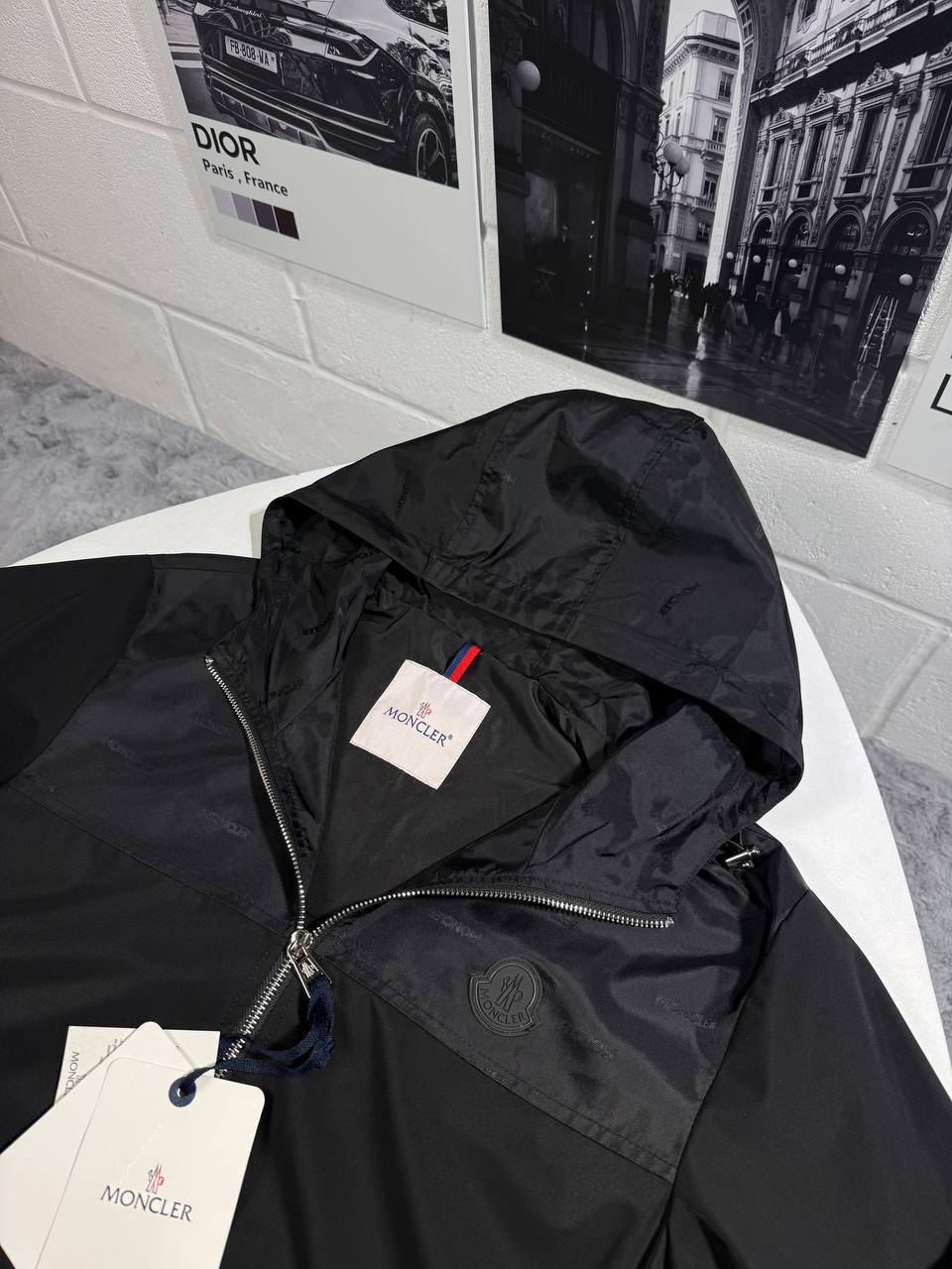 Moncler Windbreaker Jacket in Black Reps Sale UK Best Quality AAA Replica